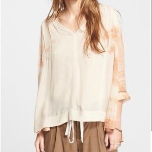 Free People Tie me down Blouse in Sunset tie dye size XS